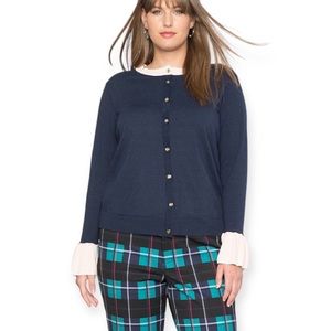 Draper James for Eloquii Scallop Trim Cardigan